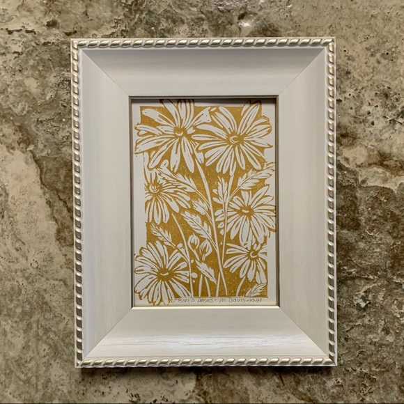 ART- Original framed block print Lino block print - Picture 2 of 6